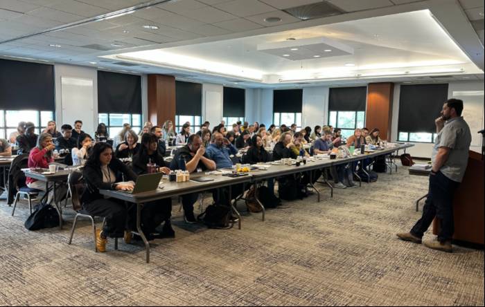 photo of short course attendees observing speaker