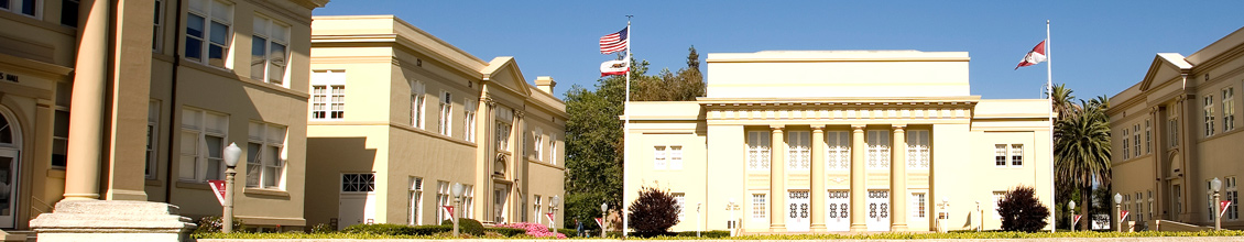 A photo of the front side of memorial hall