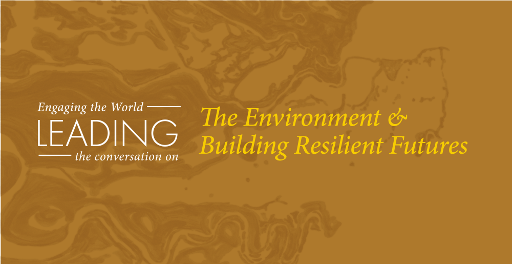 engaging the world leading the conversation on the environment and building resilient futures