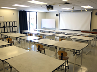 empty art classroom