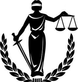 Lady Justice silhouette image